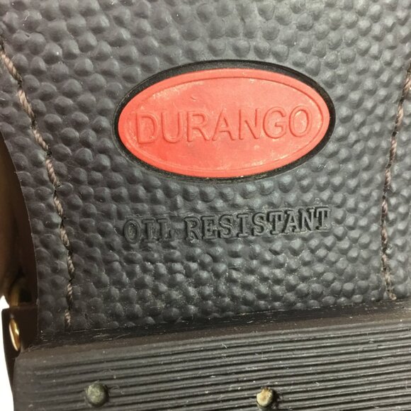 Vintage Durango Mens 11" Harness Western Square Toe Boot Brown Leather Size 9.5E - Picture 13 of 15